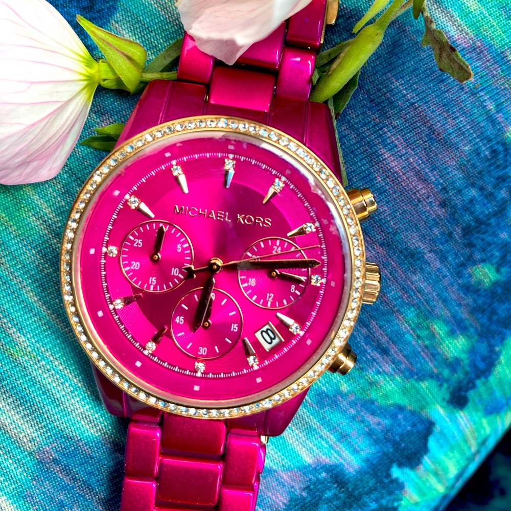 Michael Kors pink watch